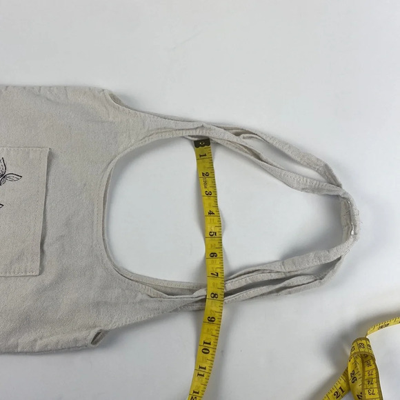 Off-white cotton canvas the future is bright printed book shoulder bag purse - Picture 7 of 11